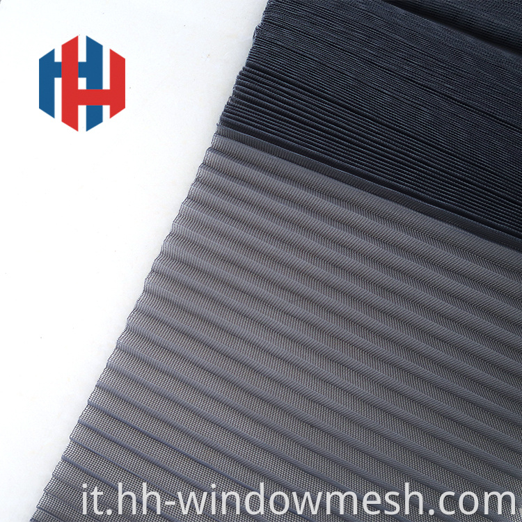 Schermata di insetti pieghettate in fibra di vetro per porte della finestra Polyester Mosquito Schermate Mesh